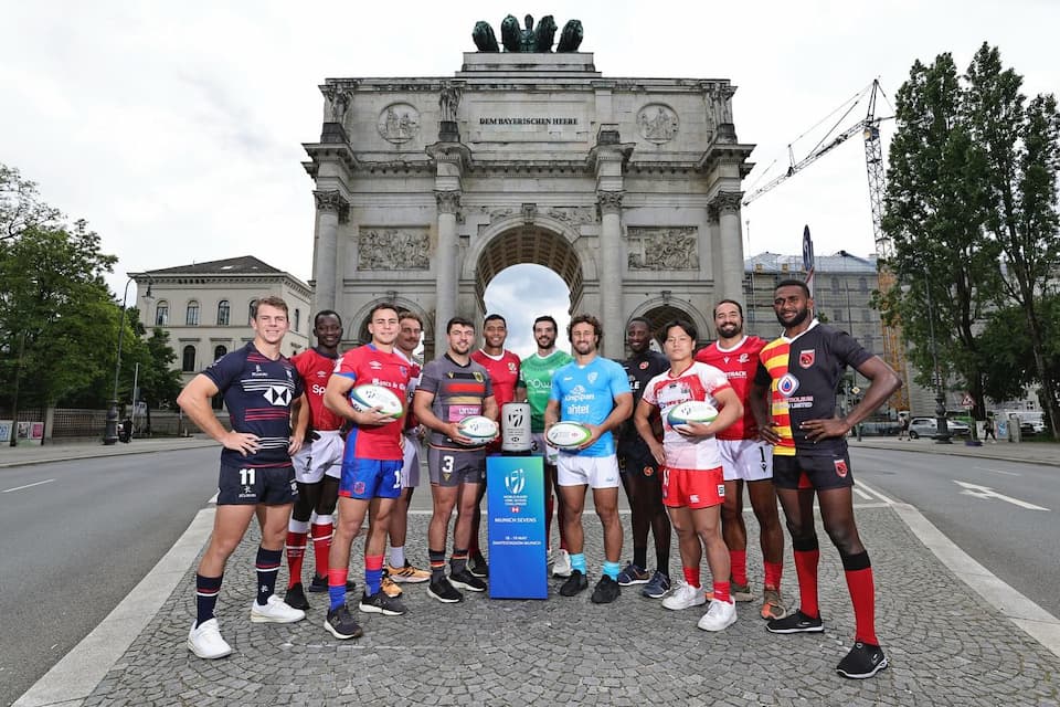 Captain’s photo prior to the World Rugby HSBC Sevens Challenger - Munich 2024