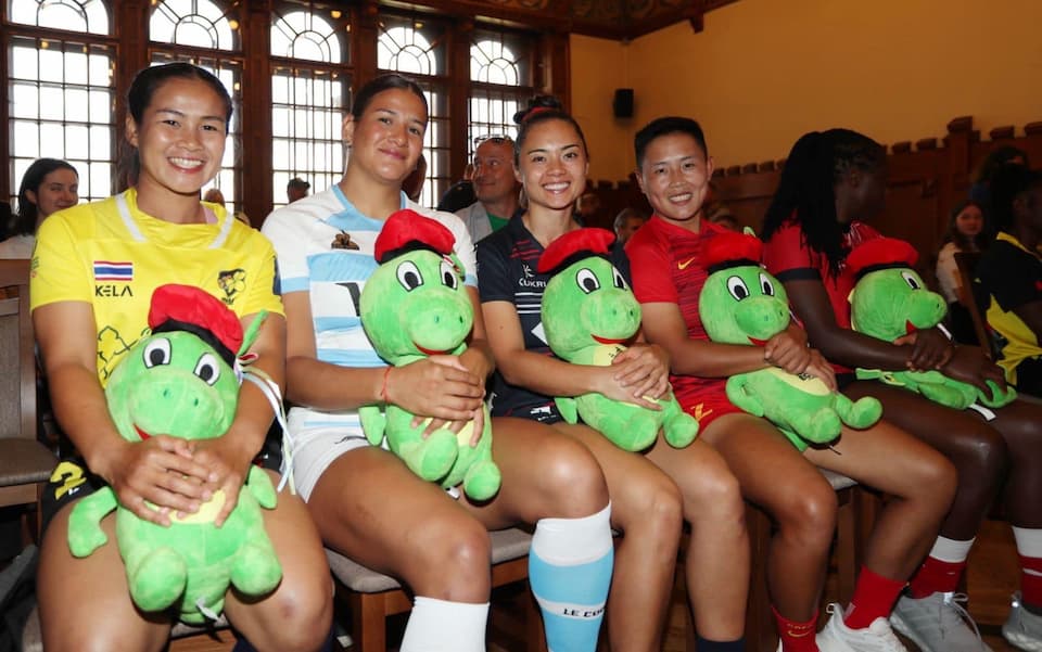 Asian Team captains ahead of the World Rugby HSBC Challenger Series women's event in Krakow