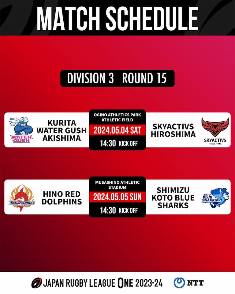 Division 3 JRLO 2023-2024 – Round 15 Fixtures