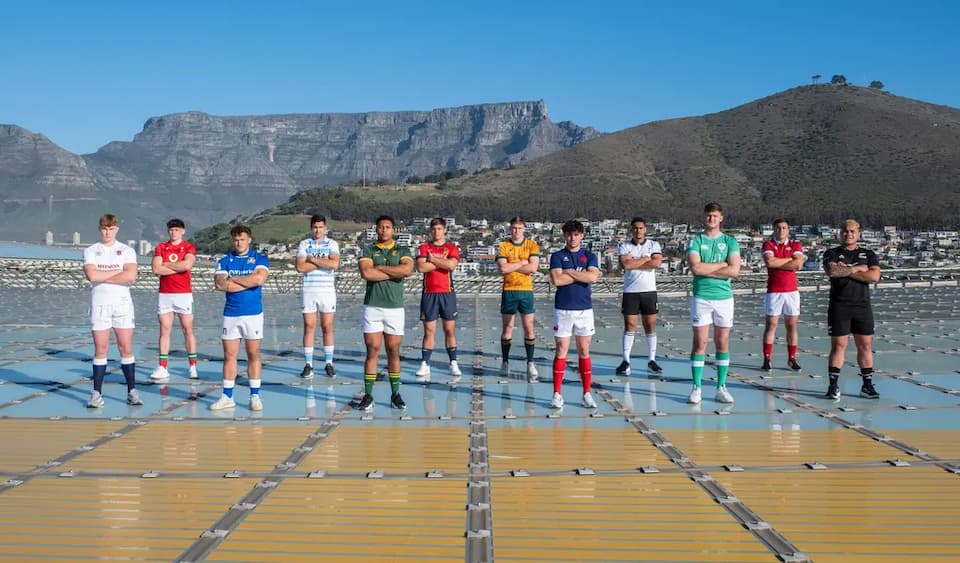 Captains from the participating teams of the World Rugby U20 Championship 2024