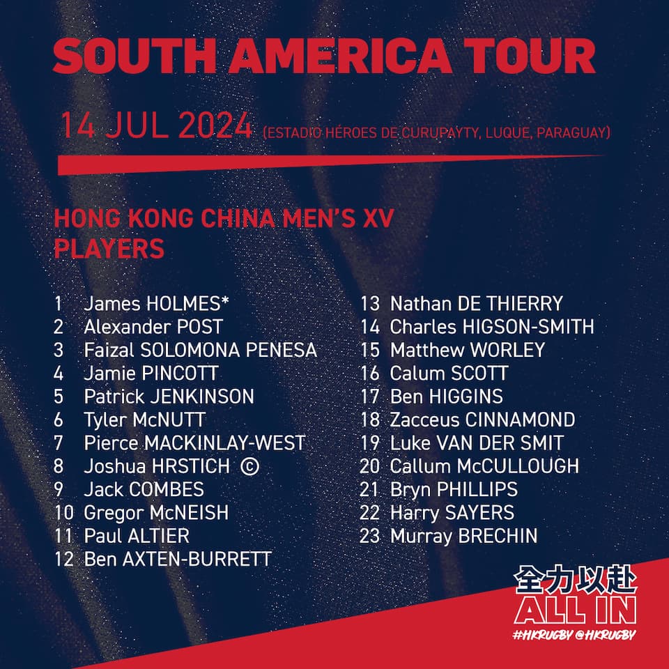 Hong Kong China Squad vs Paraguay (July 2024)