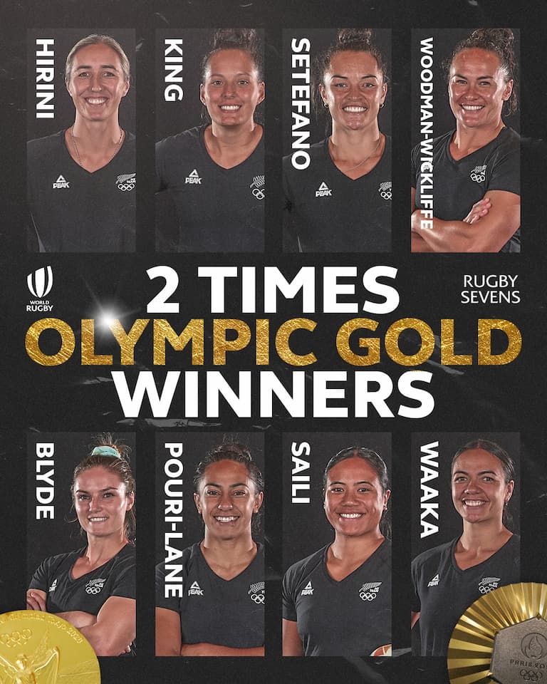 NZ - Womens 7s Rugby Paris 2024 2x Gold medalists