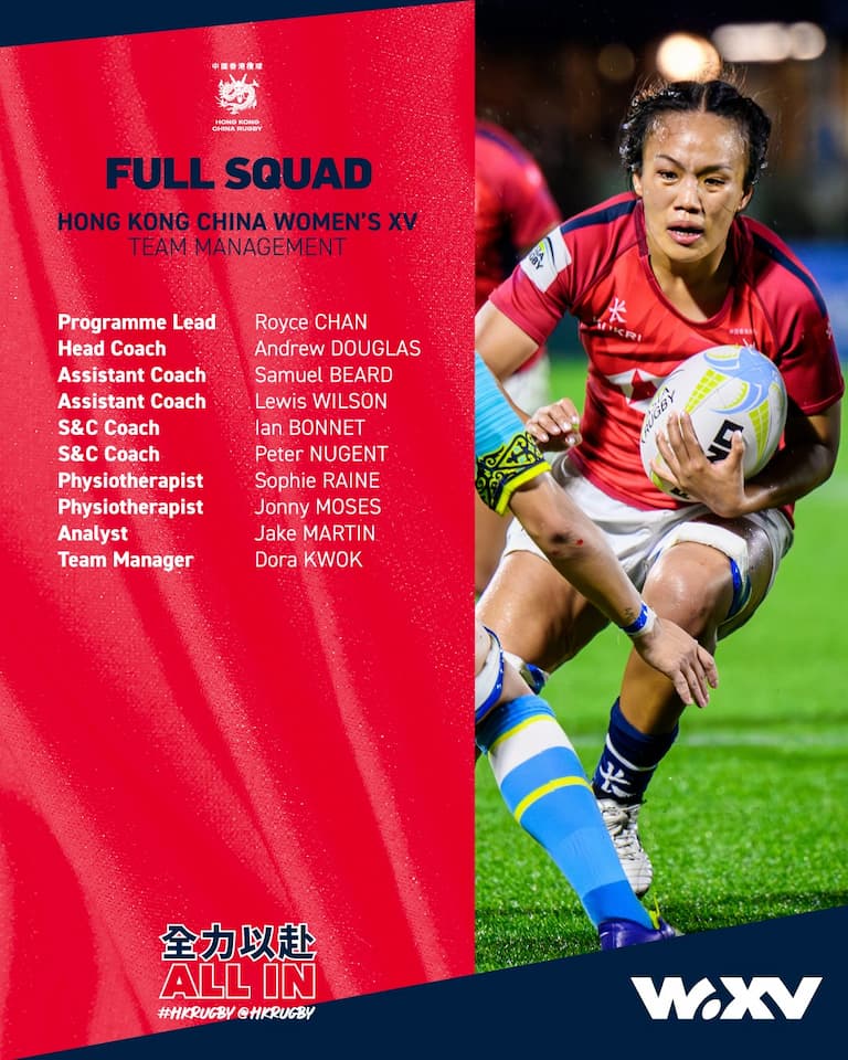 Team Management - HKCR Women's XV WXV 3 2024