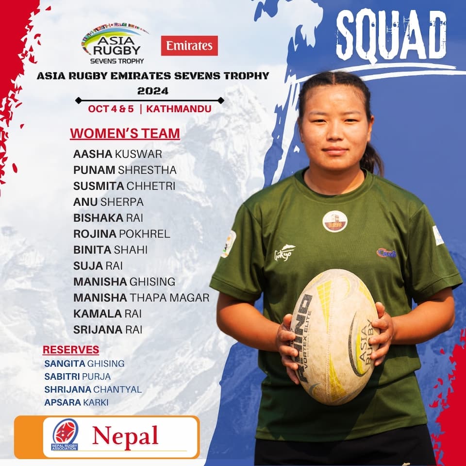 Nepal Women's and Men's Sevens Squad - ARST 2024