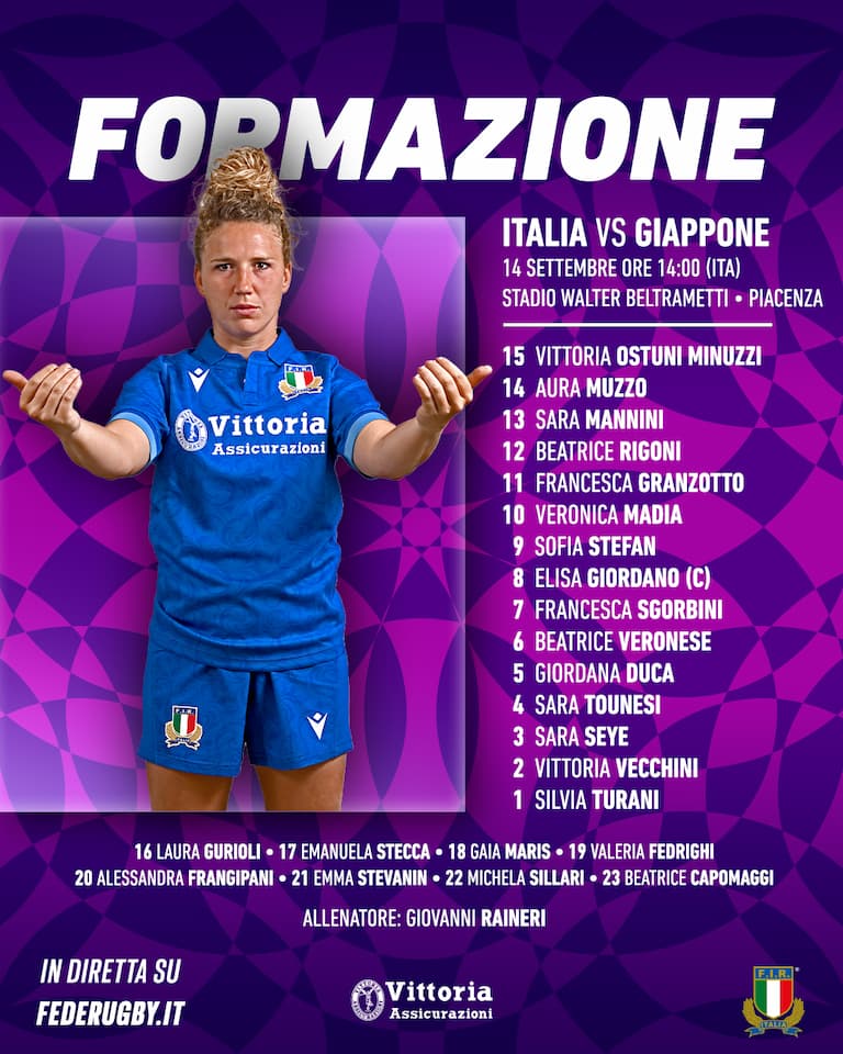 Italy Squad vs Japan Sakura XV 2024