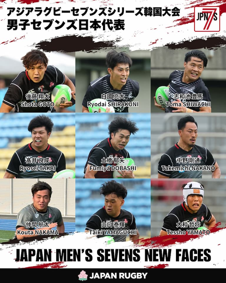 Japan men Squad Korea 7s 2024