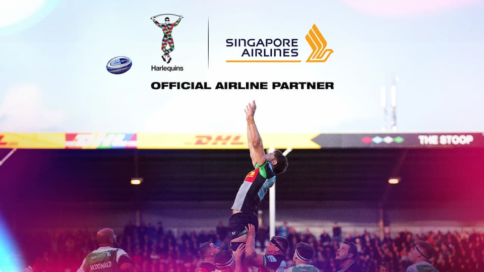 Singapore Airlines announced it signed a new partnership with Harlequins in the English Premiership