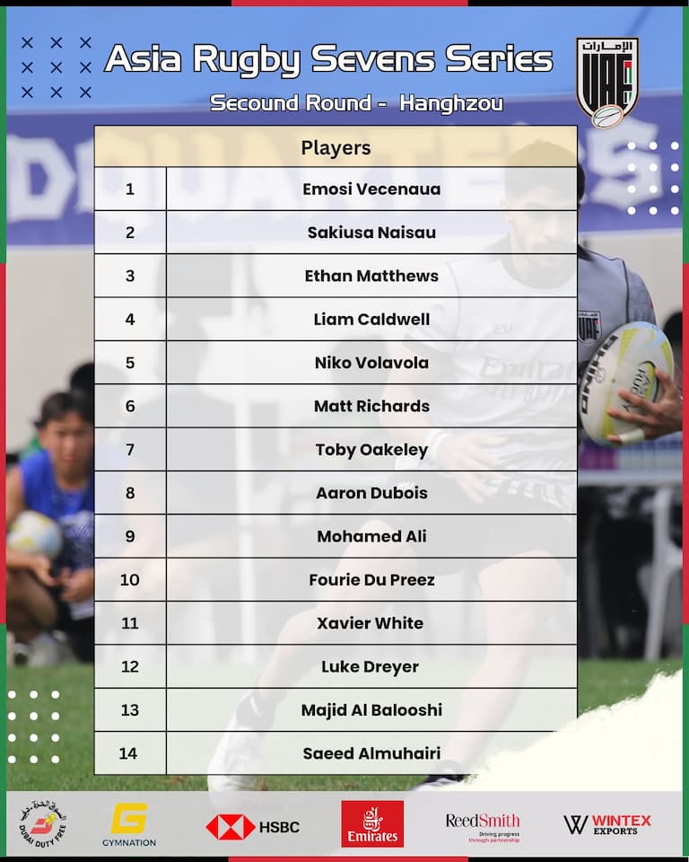 UAE Women & Men Squads - China 7s 2024