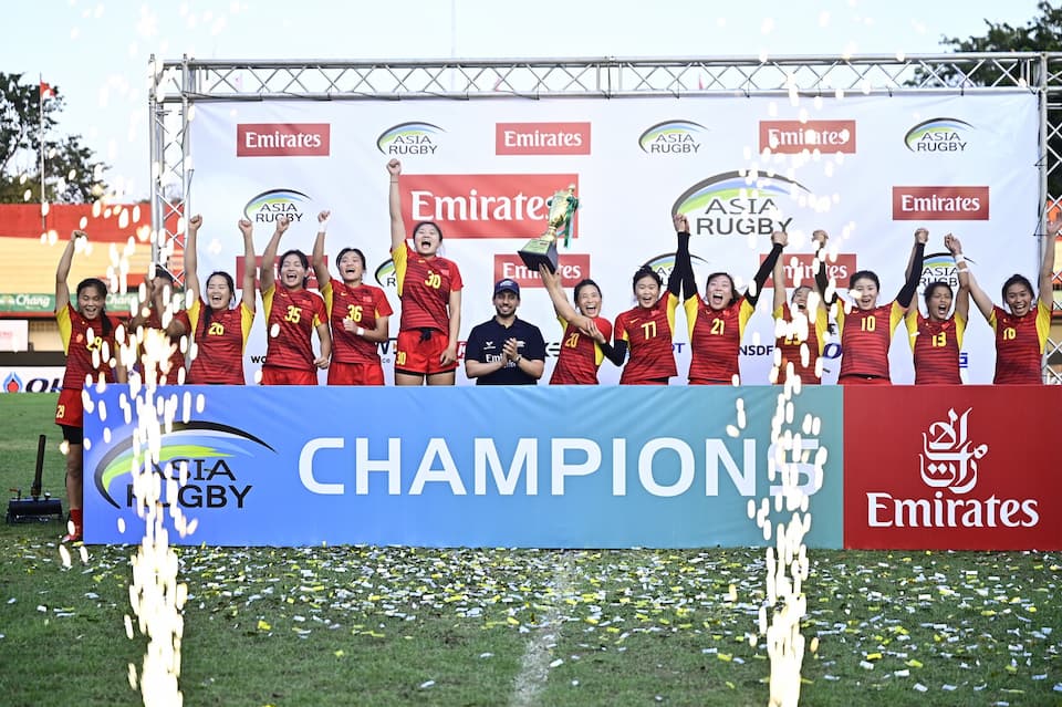 China Women - Asia Rugby Emirates Sevens Series 2024 champions