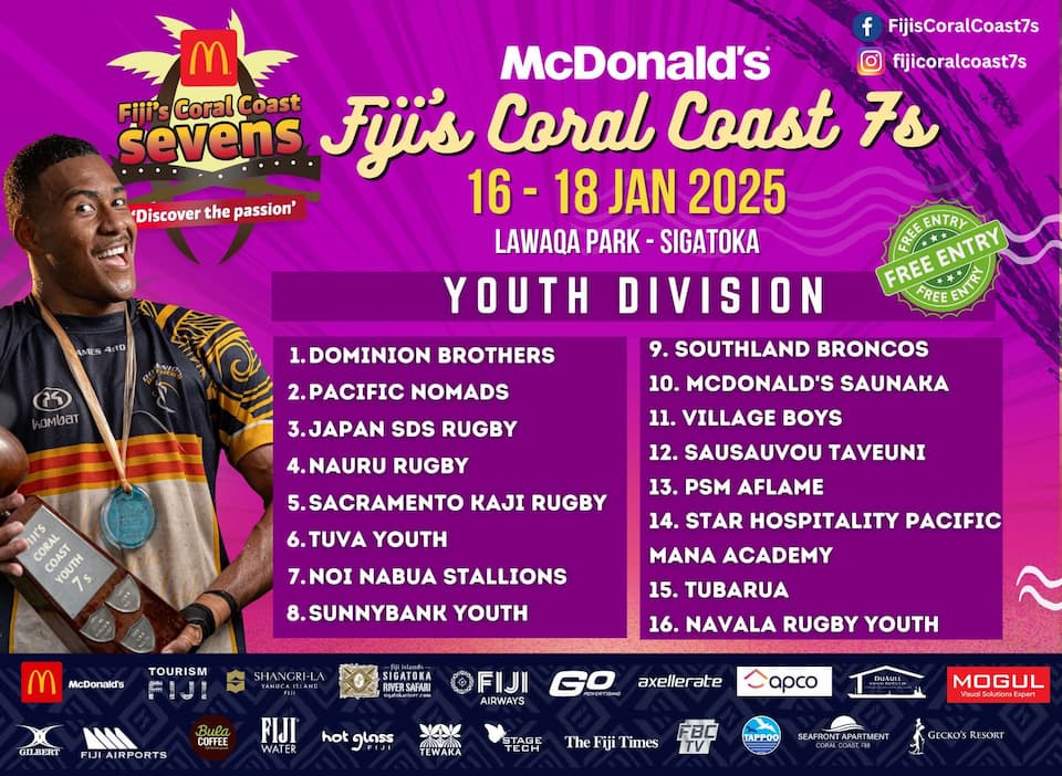 Youth Sevens Teams - McDonald’s Fiji’s Coral Coast Sevens 2025